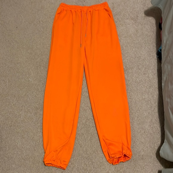 Pants - Orange cuffed joggers